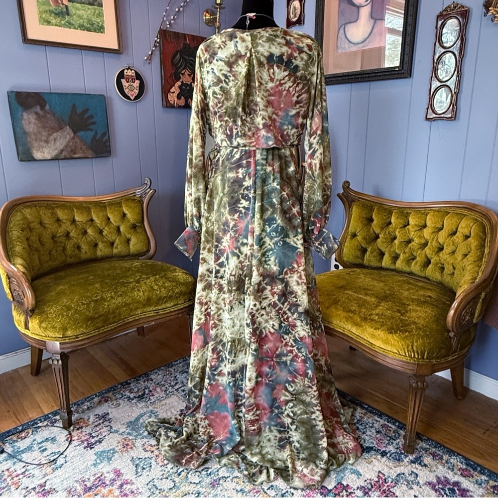 Meghan Los Angeles Bohemian Tie Dye Maxi Dress Size Small/Medium - Picture 5 of 10